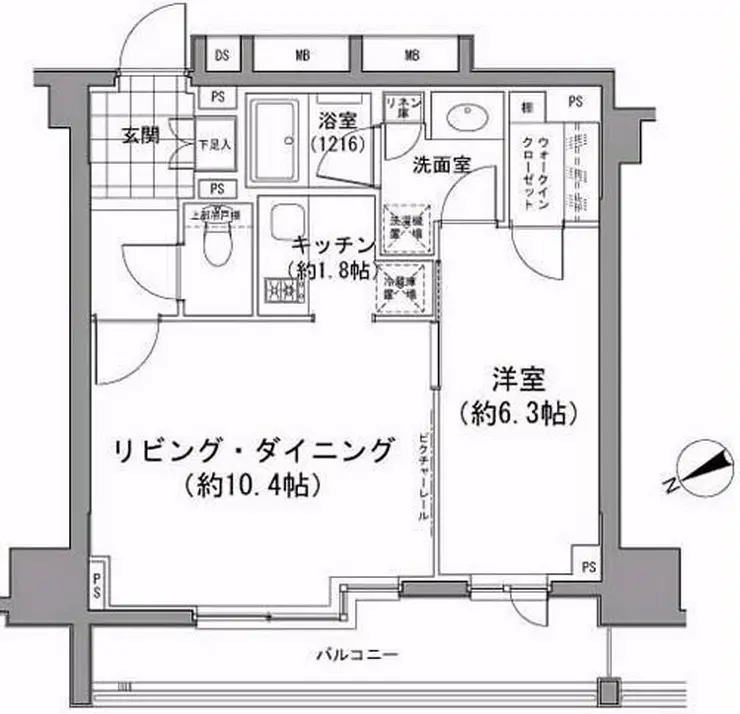 パークハビオ八丁堀 3階階 間取り