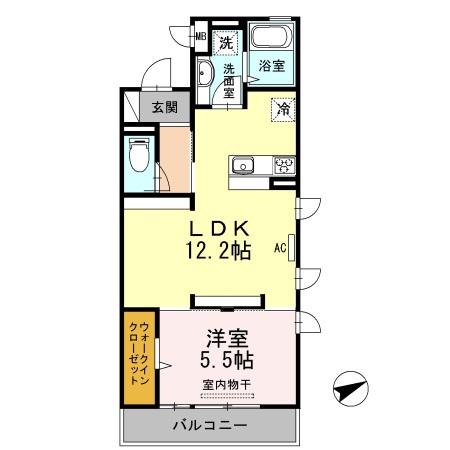 グラン シイズ(1LDK/2階)の間取り写真