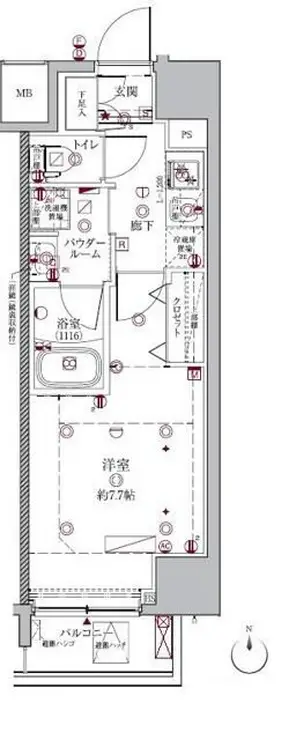 クレイシアIDZ中野アーバンスクエア 2階階 間取り