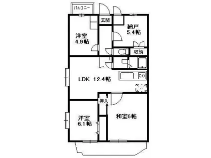 メゾングラシア(3SLDK/1階)の間取り写真