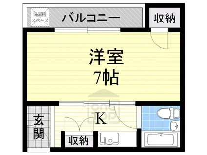 メゾン愛(1K/2階)の間取り写真