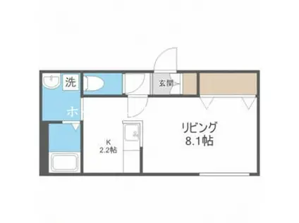 CREA ノース15A(1K/4階)の間取り写真