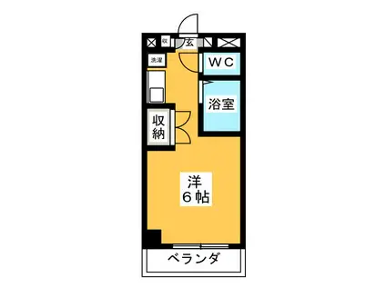 アリカフィールド(ワンルーム/1階)の間取り写真