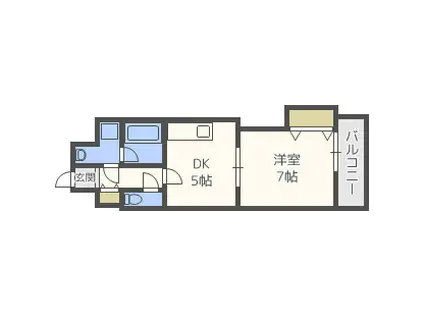 RAINBOW COURT P-III(1DK/10階)の間取り写真