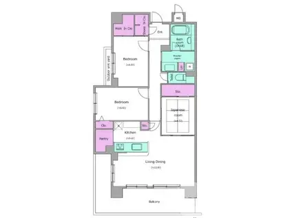 インペリアル鳳(3LDK/3階)の間取り写真