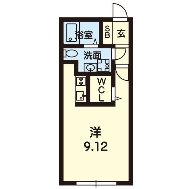 MODULOR熊本(1K/3階)の間取り写真