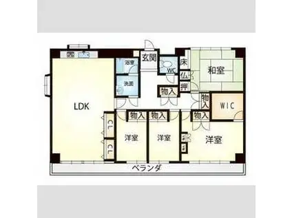 ヤマイチPLAZAメゾンベア(4LDK/4階)の間取り写真