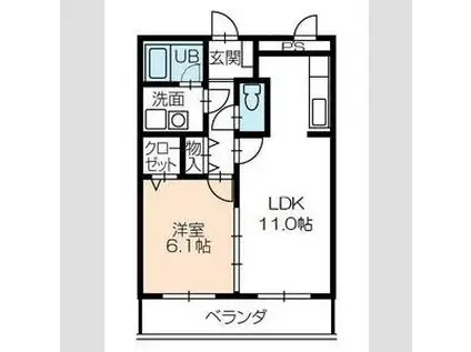 グランジール(1LDK/1階)の間取り写真