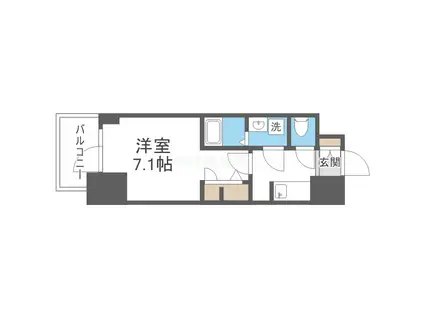 S-RESIDENCE阿波座BOUNCY(1K/10階)の間取り写真