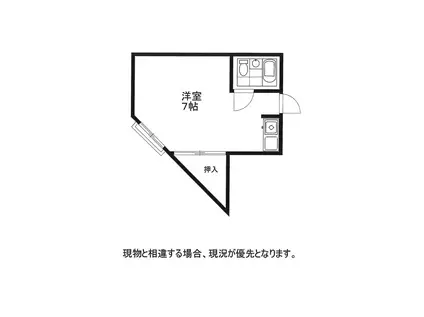 つつじハイツ(ワンルーム/2階)の間取り写真