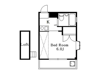 メゾンパステル(1K/3階)の間取り写真