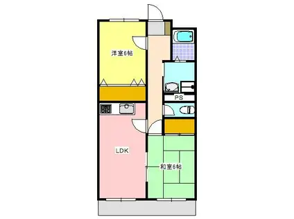 パレスフォレスト(2LDK/3階)の間取り写真