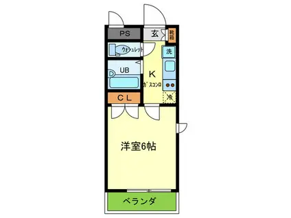 VIVRE(1K/2階)の間取り写真