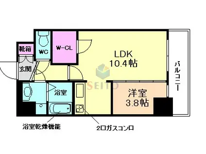 PROSPER豊中南(1LDK/5階)の間取り写真