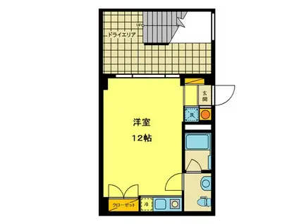 エルメゾン(ワンルーム/B1階)の間取り写真