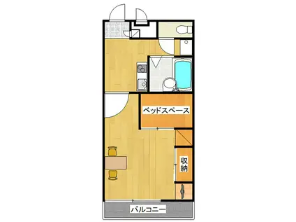 レオパレスBLOOM(1K/1階)の間取り写真