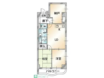 U RESIDENCE三鷹(3DK/2階)の間取り写真