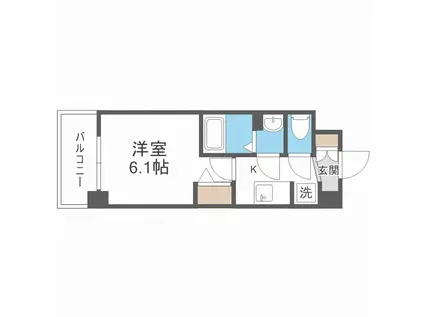 スプランディッド天王寺DUE(1K/11階)の間取り写真