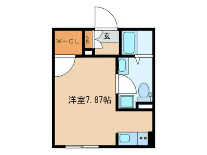 BRANCHE葵(ワンルーム/4階)の間取り写真