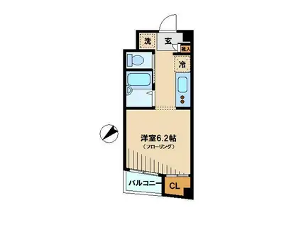 ステージファースト用賀アジールコート(1K/4階)の間取り写真