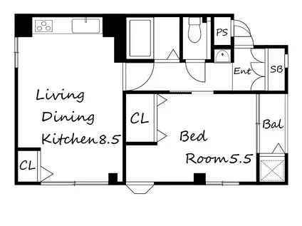 MIRAVAL垂水(1LDK/3階)の間取り写真