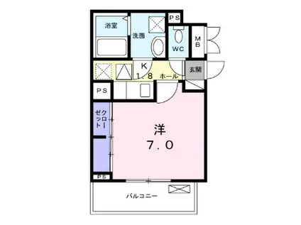 メゾンルミネ 中町(1K/3階)の間取り写真