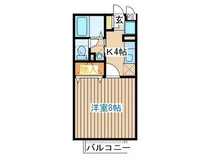 サンフラワーM(1K/2階)の間取り写真