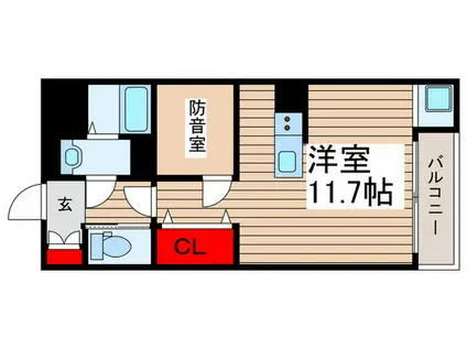 SKビル拾四番館(ワンルーム/2階)の間取り写真