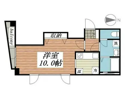 サル・ドュ・セジュール(1K/5階)の間取り写真