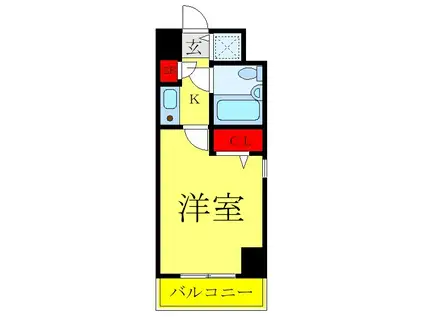 ライオンズマンション西川口第11(1K/6階)の間取り写真