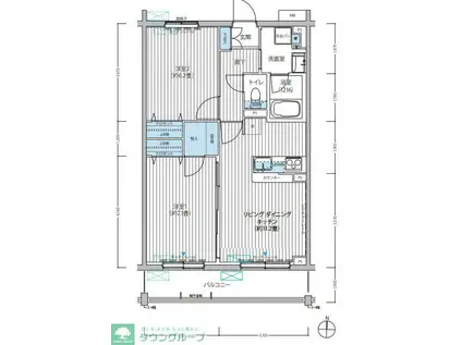 SYNCHRONICITY MUSASHINO(2LDK/4階)の間取り写真