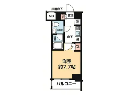 ARCOBALENO OSHIAGE BLOSSOM(1K/4階)の間取り写真