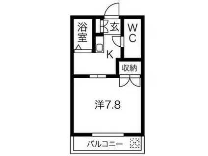 ファミールS 東棟(1K/1階)の間取り写真