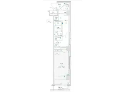 ラ・シード国分寺(1K/4階)の間取り写真