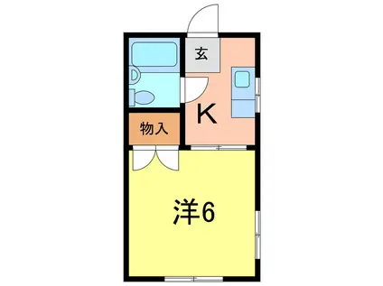 ニワハイツ(1K/1階)の間取り写真