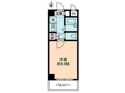 アセンズシティ2(1K/6階)の間取り写真