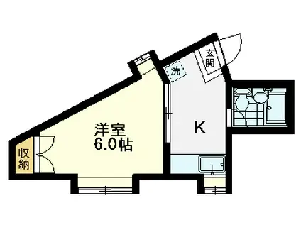 グリーンボックスI(1K/3階)の間取り写真