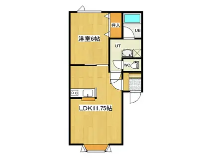 スペースB(1LDK/1階)の間取り写真