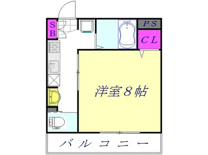 カシュカシュ 917306(1K/3階)の間取り写真