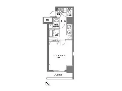 KDX岩本町レジデンス(1K/12階)の間取り写真
