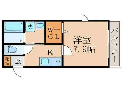 LE IVOIRE(1K/2階)の間取り写真