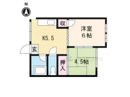 中井マンション(2DK/1階)の間取り写真