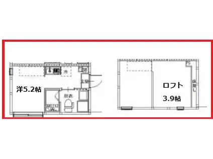 アクシス青砥(ワンルーム/1階)の間取り写真