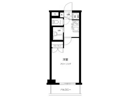 スカイコート東京ベイ 東雲(1K/3階)の間取り写真