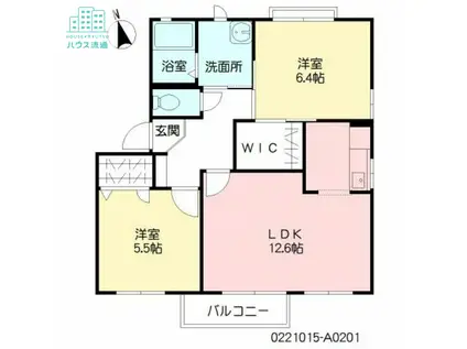 フォーレス木場A(2LDK/2階)の間取り写真