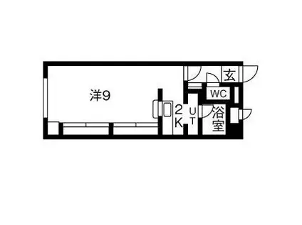 サザンエクセル北大(1K/4階)の間取り写真