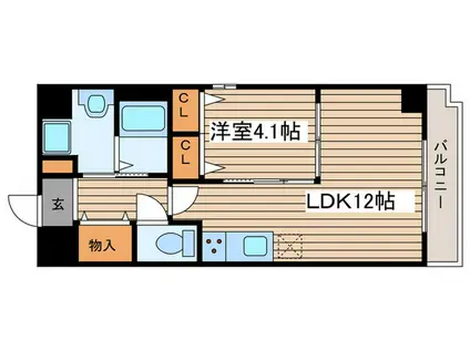 コルヌイエ(1LDK/3階)の間取り写真