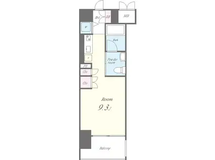 セイワパレス京橋コルティーレ(ワンルーム/6階)の間取り写真