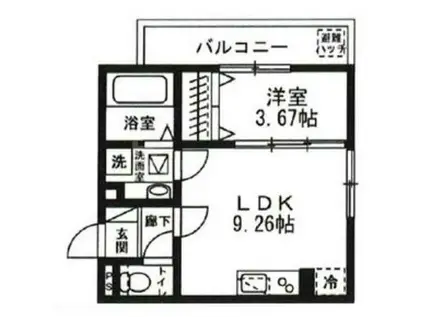CAPITAL COURT(1LDK/2階)の間取り写真
