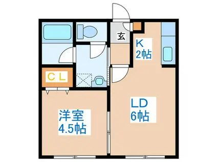 プリマベラ(1LDK/1階)の間取り写真